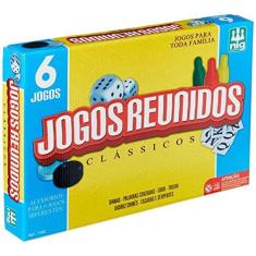 Jogo De Tabuleiro Super Jogos Reunidos 6Em1 - NIG BRINQUEDOS