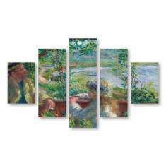 Quadro Near The Lake Pierre-Auguste Arte Canvas 110X65Cm - Plimshop