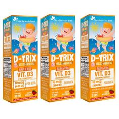 KIT 3X D-TRIX (Vitamina D3 infantil) 30ml - Flora Nativa Sabor:Morango