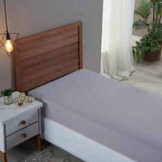 Lençol Cama Solteiro 100% Algodão com Elástico Percal 300 Fios Hotel P