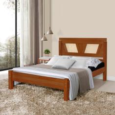 Cama de Casal Madeira Magnolia Castanho