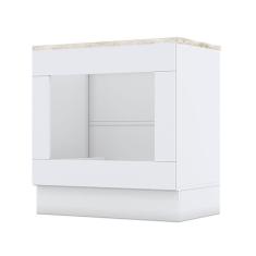 Balcão Forno De Embutir Nova York Branco Com Tampo Para Cooktop Calcare – Henn