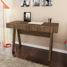 Mesa Escrivaninha 120cm com Pés Retrô e 2 gavetas ME4128 Tecnomóbili, 