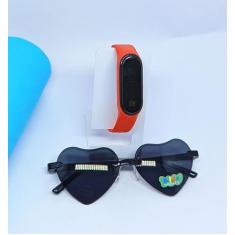 Kit Relógio Infantil Led Bracelete Silicone Ajustável esporte + Óculos