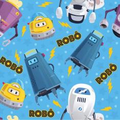 Papel de Parede Robô Infantil 57x270cm - Quartinhos