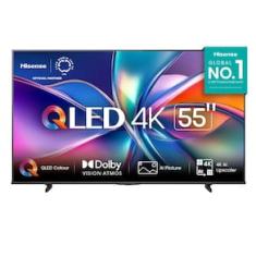 Smart TV 55” 4K UHD Hisense QLED 55Q6QV HDR10 Dolby Atmos Vidaa U9 Preta