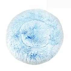 Cama de cachorro calmante para cães pequenos – Cama de cachorro pequena lavável com donut, cama de gato de pelúcia macia redonda anti-ansiedade, serve para toPets, diâmetro 35 cm