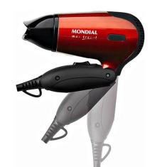 Secador De Cabelo 1200W Max Travel Portátil Mondial SC-10, Vermelho, 1