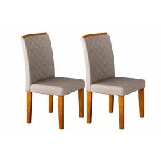 Cadeira Sala De Jantar Jade Kit 2 Un Imbuia/linho Turim - Rufato