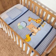 Jogo De Lençol Para Berço Kit 03 Peças Para Quarto de Menino Estampas 