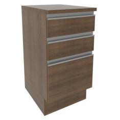 Balcão Glamy 40cm 3 Gavetas Rustic Madesa