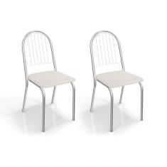 Conjunto com 2 Cadeiras Noruega Branco