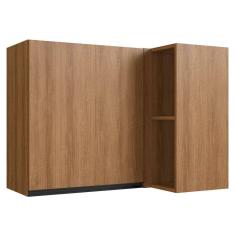 Armário Aéreo Cozinha de Canto 1 Porta 2 Prateleiras Montana - Quiditá Móveis