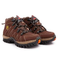 Tênis Adventure Infantil Solado Costurado Escola  - D'Azzano, Café, 27