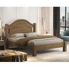 Cama Quarto Casal Isis Estrado Reforçado - BASOTO BRASIL, Castanho