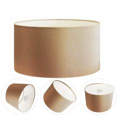 Cúpula Abajur e Luminária em Tecido Cilíndrica Vivare Cp-7024 Ø50x25cm - Bocal Nacional