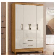 Guarda Roupa Solteiro 4 Portas 2 Gavetas Paraty Moval