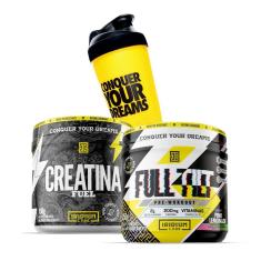 Kit Creatina Fuel 150G + Pre Treino Full Tilt + Coqueteleira