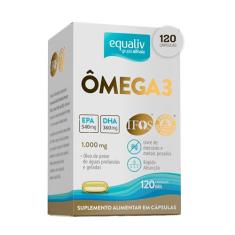 EQUALIV - Suplemento Alimentar de Ômega 3 com Rápida Absorção - À Base de Óleo de Peixe - Sem Glúten e Sem Lactose - 120 Cápsulas em Gel, 1000mg
