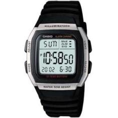 Relógio Masculino Digital Casio Standard W-96H-1AV - Preto/Prata