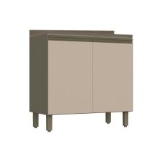 Gabinete De Cozinha Modulado Balcão Connect 2 Portas C/ Tampo Duna/cristal - Henn