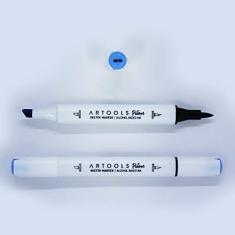 Marca Texto Artools Pictom Pontas Broad e Brush Azul B016