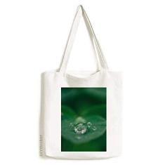 Dewdrop Leaf Plant Nature Picture Tote Canvas Bag Bolsa de compras casual