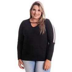 Blusa Manga Longa Feminina Viscose