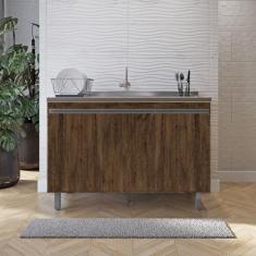 Balcão Gabinete de Pia sem Tampo 120cm 3 Portas Malu - Nathan Móveis, 