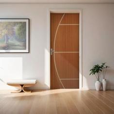 Folha de Porta Madeira Decorada 210x60cm Espessura 3,5cm Gaúcha MGM