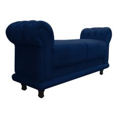 Recamier Barcelona Namoradeira Suede Azul Marinho - D'Rossi