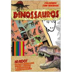 Dinossauros Colorindo Com Adesivos