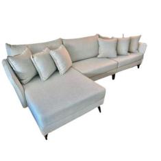 Sofá Linho canto com Chaise Fixo Malu - CASA BAP, 3,05 metros