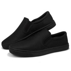 Tênis sapatenis slip on masculino sola preta - Autem Originals, Preto,