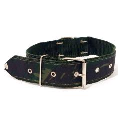 Coleira para cachorro nylon camuflada tam nº. 8  56cm-68cm 