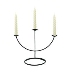 Castiçal 3 Arcos 31 cm Porta velas Brancas velitas Decoração - Velitas