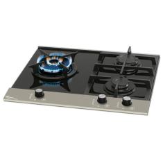 Cooktop Gás 3 bocas Mesa Vidro Platinium Fischer