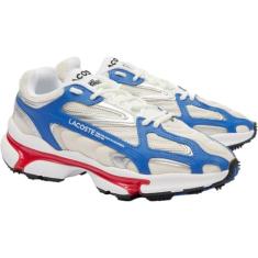 Lacoste Tênis masculino L003 2k24, Branco/vermelho/azul., 38
