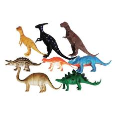 Kit 8 Dinossauro De Borracha Miniatura Brinquedo Jurassic - toys