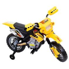 Moto Elétrica Infantil Motocross Amarela - Bel Brink