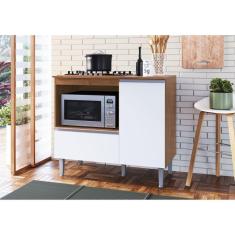 Balcao Cooktop E Forno Lais Freijó/Branco