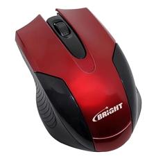 Bright 02210, Mouse Óptico Combo, Vermelho e preto