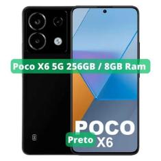 Smartphone Xiaomi Poco X6 5G 8Gb Ram 256Gb, Preto