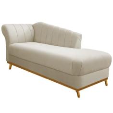 Diva Recamier Vanessa 185cm Lado Direito Linho Bege - Amarena Móveis