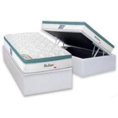 Cama Box Baú Solteiro: Colchão Molas MasterPocket Ensacadas Herval Med