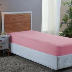 Lençol Cama Solteiro 400 Fios Acetinado e Aveludado com Elástico Toque