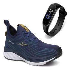Kit Tênis Masculino Academia Corrida Treino Confortável Leve + Relógio