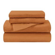 Jogo de lençol de cama de algodão escovado de flanela, macio, quente, lençóis lisos modernos, decoração de quarto, coleção treliça, 1 lençol de cima, 1 lençol com elástico alto, 1 fronha, solteiro GG,