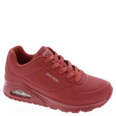 Skechers Tênis feminino Uno Stand on Air, Vermelho-vermelho, 7 Wide
