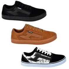 Kit 3 Pares De Tênis Casual Skate Escolar Haymax Original H8-Unissex